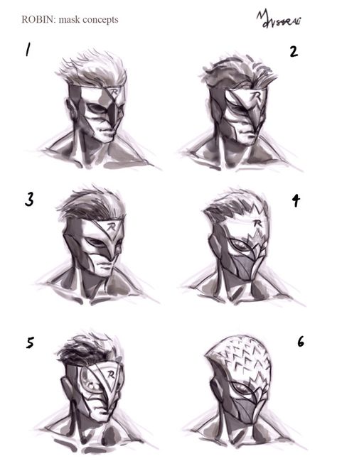 Hero Mask Concept Art, Superhero Mask Concept Art, Superhero Mask Design Ideas, Hero Mask Drawing, Super Hero Mask Design, Hero Mask Design, Masks Reference, Superhero Mask Design, Avian Character