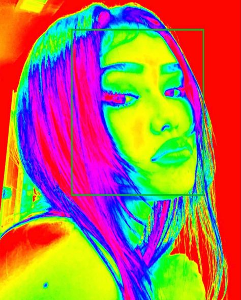 Thermal Face Art, Thermal Art Aesthetic, Thermal Art, Ppl To Draw, Aesthetic Face, Spiritual Artwork, Face Pictures, Art Diary, Girl Problems