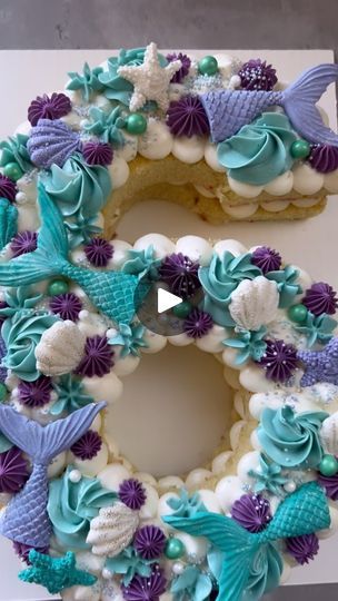 3.9K views · 315 reactions | 🧜🏼‍♀️ S I X 🧜🏼‍♀️  Number cakes are my second favorite thing to decorate (right after cupcakes).   @sprinklicious.by.lis sprinkles in “let it go” . . . . . #numbercake #birthdaycake #mermaidcake #mermaidcakes #digitcake #buttercreamcake #cakereels #cakevideo | Keri Trbovich | Reza Solhi · Mermaid Mermaid Number Cake, Mermaid Cupcake Cake, Mermaid Number, Mermaid Cupcakes, Sea Cakes, 6 Cake, Number Cake, Mermaid Cakes, Number Cakes