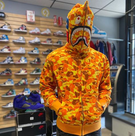 Powerhouse Kickz’s Instagram photo: “🔥BAPE HOODIE IN STORE NOW!  Size-LG $500  Www.powerhousekickz.com link in bio!” Yellow Bape Hoodie, Hoodie Yellow, Bape Hoodie, Yellow Hoodie, Kill Bill, Bending, Birthday Decorations, Red Leather Jacket, Link In Bio