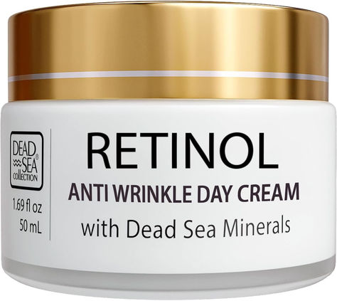 Dead Sea Collection Anti Wrinkle Face Cream with Retinol - Face Cream for Women and Men - Day Face Care Hydrating and Moisturizing - 50 ml Retinol Cream for Firm and Plump Skin Collagen Face Cream, Retinol Face Cream, Night Face Cream, Hydrating Face Cream, Retinol Moisturizer, Green Tea Face, Retinol Cream, Moisturizing Face Cream, Cream For Dry Skin