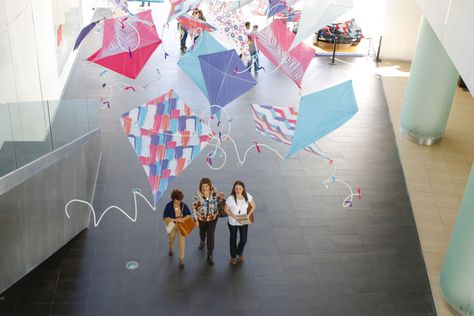 Kite Installation Andares Guadalajara Deco Kite Installation, Mall Decoration, Kites, Party Guests, Shopping Mall, Event Decor, Art