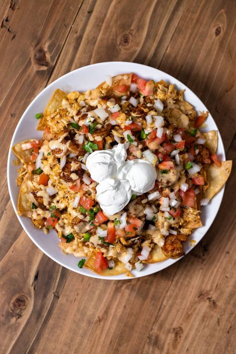 Seafood Nachos with Blackened Shrimp, Catfish, and Crab Seafood Nachos Recipe, Spicy Cheese Sauce, Seafood Nachos, Shrimp Nachos, Shrimp Snacks, Crab And Shrimp, Blackened Shrimp, Crab Stuffed Shrimp, Seafood Sauce