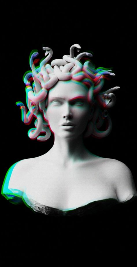 Medusa Lockscreen, Medusa Aesthetic Wallpaper, Medusa Wallpaper Aesthetic, Greek Mythology Stories, Medusa Art, Modern Graphic Art, Color Drawing Art, Crazy Wallpaper, Neon Aesthetic