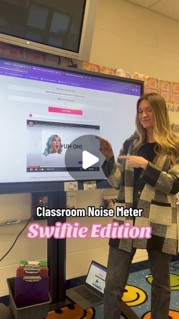 Paige | Third Grade Teacher on Instagram: "Classroom Noise Meter- Swiftie Edition ⭐️ This is brought to you by @teachwithmrc — if you comment NOISE I can send you the 🔗 to get this for your own classroom! #classroommanagement #noisemeter #teachertips #teacherofinstagram #elementaryteacher #teacherhacks" Temu Classroom, Noise Meter, Classroom Idea, Third Grade Teacher, Classroom Fun, Measurement Tools, Teacher Hacks, Elementary Teacher, Third Grade