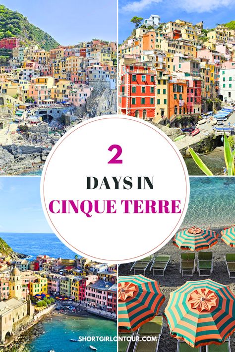 How to Spend 2 Days in Cinque Terre, Italy   Travel Guide - SHORT GIRL ON TOUR Cinque Terre Beach, Cinque Terre Hike, 10 Days In Italy, Cinque Terra, Best Cities In Europe, Italy Bucket List, Italy Trip Planning, Rome Itinerary, Krka National Park