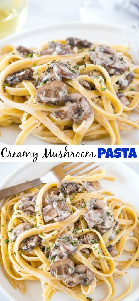 Easy Creamy Mushroom Pasta, Creamy Cajun Pasta, Mushroom Pasta Sauce, Mushroom Recipes Pasta, Creamy Mushroom Pasta, Creamy Mushroom Sauce, Best Pasta Recipes, Dinner Dates, Pasta Dinner Recipes