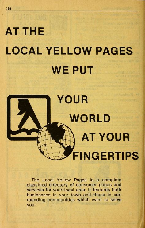 The old Yellow Pages phone books let your fingers do the walking Yellow Pages Directory, Healing Verses, Phone Books, Poetry Lines, Today In History, Yellow Pages, Old Phone, Black Books, Book Layout