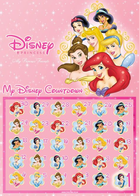 Disney+Countdown+Calendar+Printable Disney Countdown Calendar Printable, Disney Countdown Printable, Disney Countdown Ideas, 30 Day Countdown, Disney Countdown Calendar, Disneyland Countdown, Disney World Countdown, Disney Vacation Countdown, Countdown To Disney