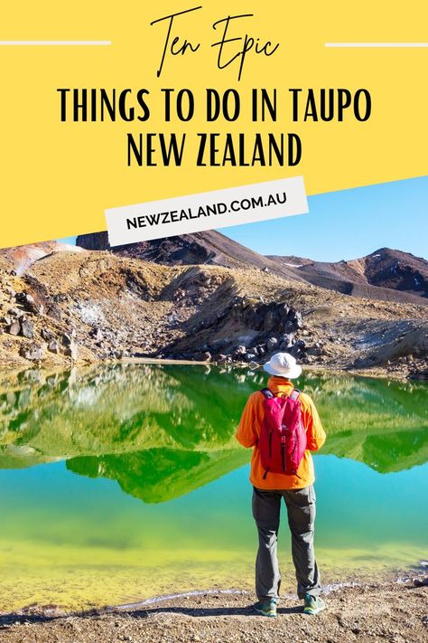 Now New Zealand is back open for travel, it's time to plan the New Zealand travel adventure of a lifetime! Here's a list of the absolute best things to do in Taupo you've just got to check out. Taupo New Zealand, North Island New Zealand, Travel New Zealand, New Zealand North, New Zealand Travel, Island Travel, Australia And New Zealand, Travel Adventure, Cool Ideas