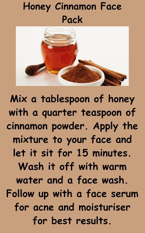 Face Pack For Pimples, Face Mapping Acne, Diy Honey, Honey Face Mask, Acne Face Mask, Daily Makeup Routine, Honey Cinnamon, Diy Acne, Helpful Hacks