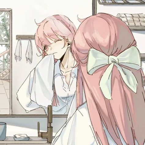 Pink Hair Anime, Blue Springs Ride, Matching Anime, Girl With Pink Hair, Anime Hair, Anime Profile, Anime Oc, Art Icon, Anime Couples Drawings