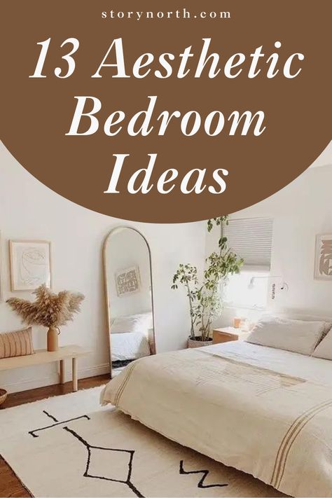 Say goodbye to boring bedrooms and hello to your new favorite relaxation spot! From cozy accents to chic decor, these aesthetic bedroom ideas will leave you feeling inspired. #bedroomideas #interiorinspo #homedesign #cozyhome #dreamybedroom Bedroom Ideas Minimalist Cozy Comfy, Clean Cosy Room Aesthetic, Bedroom Ideas Cozy Colors, Different Bedroom Aesthetics Types, Cosy Bedroom Decor Ideas, Cozy Room Ideas Aesthetic Comfy, Small Bedroom Aesthetic Cozy, Cozy Earthy Bedroom Aesthetic, Aesthetic Bedroom Ideas For Small Rooms Cozy