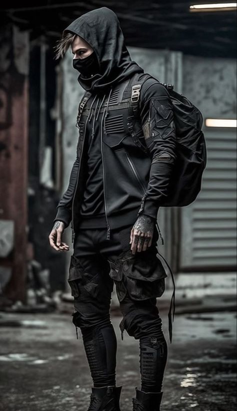 Dystopian Fashion Women, Techwear Men, Cyberpunk Outfit, Combat Clothes, Male Model Face, Marvel Character Design, Dystopian Fashion, Techwear Fashion, Cyberpunk Clothes