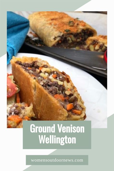 Make the change from a traditional Wellington dish to a perfectly cooked ground venison wellington. Venison Wellington Recipe, Venison Wellington, Wild Mushroom Recipes, Venison Meat, Ground Venison, Game Recipes, Wild Game Recipes, Venison Recipes, Brown Gravy