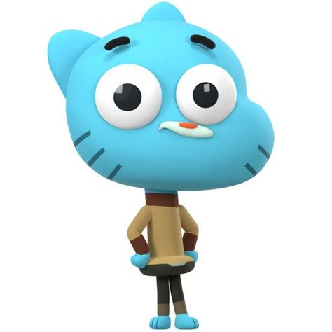 Amazing World Of Gumball Painting, Gumball Painting, Gumball Fanart, Gumball Image, Darwin Watterson, Gumball Tawog, Gumball Watterson, Biscuit Ideas, Cute Mascot