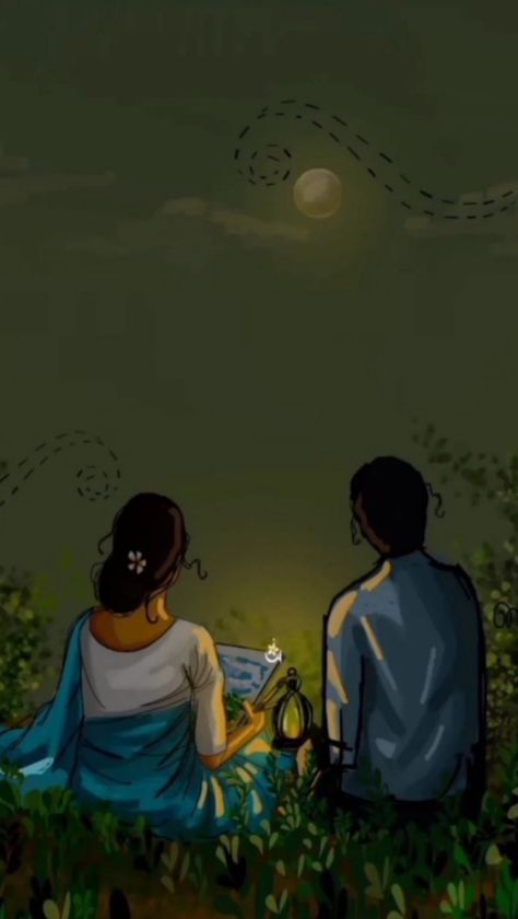 Pop Art Comic Girl, Bengali Art, Moonlight Photography, Indian Illustration, Indian Couple, Film Posters Art, Couple Sketch, Couple Painting, Alone Photography