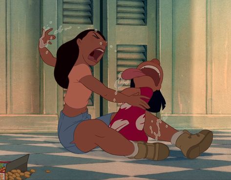 David Lilo And Stitch, Nani Pelekai, Lilo And Nani, Nostalgia Art, Lilo And Stitch Drawings, Sibling Poses, Disney Wiki, Stitch Drawing, Disney Friends