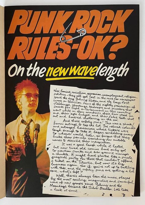 This collector's issue of Punk Rock Rules Ok? is a must-have for any fan of punk music. Published in 1977 by World Distributors in Manchester, UK, this paperback book features insights and interviews with punk rock icons like Glynis Holland and Alison Edwards. Punk Ideology, 1980s Punk, Punk Magazine, The Machinist, John Lydon, Queer Punk, Punk Art, Straight Edge, Punk Rock