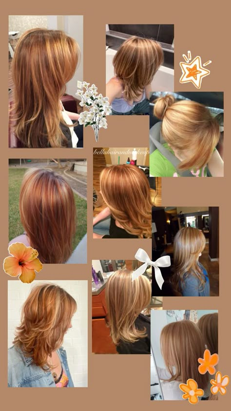 hair inspo - ginger w/ blonde highlights Ginger Blonde Hair, Red Hair With Blonde Highlights, Blonde Hair With Highlights, Orange Hair, Ginger Hair, Blonde Highlights, Hair Highlights, New Hair, Hair Inspo