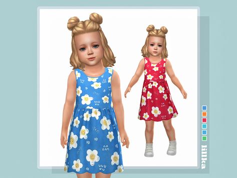 The Sims Resource - Bessie Dress Sims 4 Cc Nightwear, Pretty Cardigans, Toddler Jumpsuit, Toddler Skirt, Stella Dress, Sims 4 Toddler, Christmas Nightwear, Sims Community, Ts4 Cc