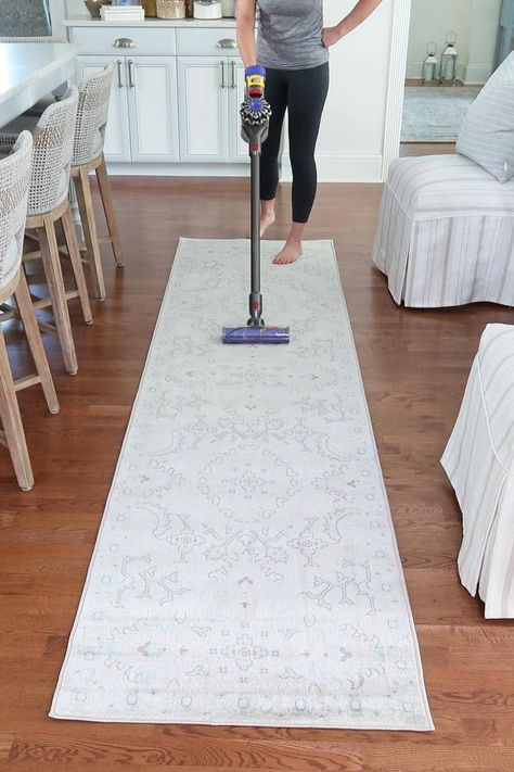 How To Get Wrinkles Out Of Rugs, How To Get A Rug To Lay Flat, How To Get Rugs To Lay Flat, How To Flatten A New Rug, Newly Remodeled Kitchens, Rug Runners, New Carpet, White Towels, Polyester Rugs