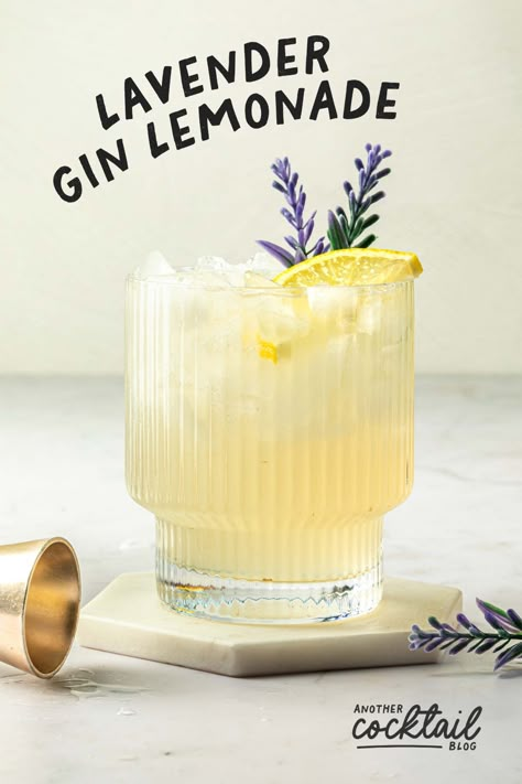 The lavender gin lemonade cocktail is an enchanting and simple cocktail, made for warm summer nights or afternoons lounging in the garden. Made with fragrant lavender, crisp gin, and tangy lemonade this refreshing cocktail has a subtle sweetness and unique flavor that makes for a distinctly memorable libation. Gin Lemonade Cocktail, Lavender Gin Cocktail, Gin Lemonade, Lavender Gin, Gin And Lemonade, Easy Gin Cocktails, Lavender Cocktail, Simple Cocktail, Lemon Cocktail