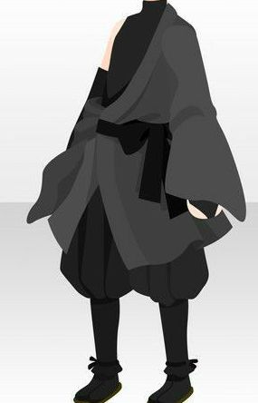 Anime Outfit Men, Men Anime Clothing, Warrior Clothes Drawing Male, Anime Coat Design, Samurai Outfit Male, Shinobi Clothes, Black Anime Outfits Men, Kimono Male Drawing, Ninja Outfit Design Male