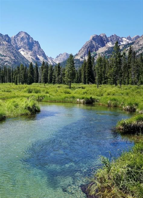 Life In Paradise, Sawtooth Mountains, Scenery Pictures, Pretty Landscapes, Landscape Pictures, Nature Aesthetic, Pretty Places, Fantasy Landscape, National Forest