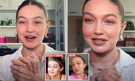 Gigi Hadid insists she has 'never' had plastic surgery Gigi Hadid No Makeup, Gigi Hadid Nose Job Before And After, Too Much Plastic Surgery Faces, Bella Hadid Before And After Surgery, Body Plastic Surgery, Botched Plastic Surgery, Face Plastic Surgery, How To Apply Bronzer, Thick Moisturizer