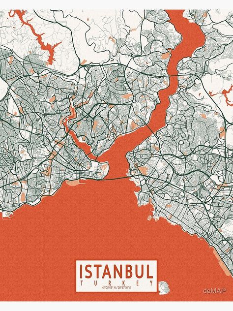 Map Of Turkey, Bohemian Poster, Istanbul Map, Turkey Map, Istanbul City, City Maps, Urban Design, City Map, Fabric Art