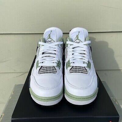 Nike Air Jordan 4 Retro Seafoam - 9 W / 7.5 M - AQ9129-103 *Same Day Shipping* | eBay Sage Green Jordans, Air Jordan 4 Retro Seafoam, Jordan 4 Retro Seafoam, Green Jordans, Jordan 4’s, Nike Air Jordan 4 Retro, Jordans Shoes, Nike Air Jordan 4, All Nike Shoes