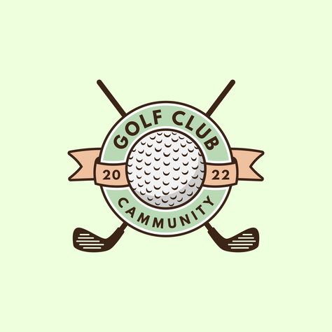 Download this Premium Vector about Premium Golf Club Badge Logo Design and discover more Professional Graphic Resources on Freepik. #freepik #vector #golf #golfclub #golflogo #golfball #golfstick Golf Logo Design Ideas, Vintage Golf Logo, Golf Club Logo Design, Vintage Golf Logo Design, Golf Brand Logo, Golf Logos, Golf Club Logo, Club Logo Design, Golf Stick