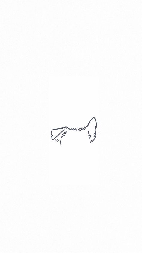 Two Dogs Tattoo Ideas, Dog Ear Tattoo On Ear, One Floppy Ear Dog Tattoo, Dog With One Floppy Ear, Dog Ear Tattoo German Shepherd, Simple Tattoos For Dogs, Yorkie Line Tattoo, Westie Ears Tattoo, Dog Ears Tattoo Ideas