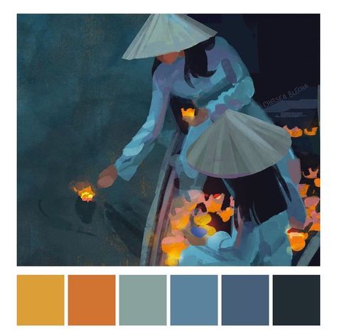 Concept Art Color Palette, Vector Art Color Palette, Limited Palette Illustration, Color Palette Character Design, Lighting Color Palette Digital Art, Illustration Limited Color Palette, Colour Palette Drawing, Digital Art Color Palette, Limited Color Palette Illustration