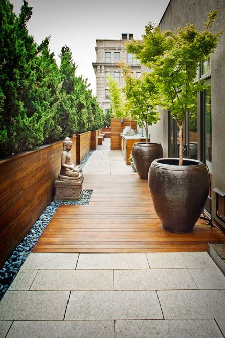 20 Rooftop Garden Ideas To Make Your World Better - Page 2 of 2 Rooftop Garden Nyc, Design Per Patio, Statue Design, Garden Ideas To Make, Terrasse Design, Terrace Ideas, Privacy Fence Designs, Garden Terrace, Garden Types