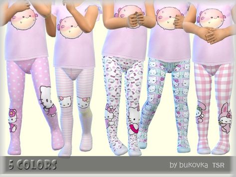 The Sims Resource - Tights Hello Kitty Sims 4 Hello Kitty Cc, Infant Cc, Sims Finds, Sanrio Clothes, Sims Baby, The Sims 4 Skin, Sims Clothes, Sims 4 Cc Kids Clothing, Sims Packs