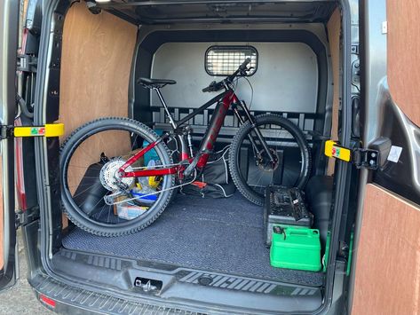 Ford Transit Custom - EMTB Forums Transit Van, Trail Dog, Ford Transit Custom, Transit Custom, Custom Boots, Plywood Sheets, Big Car, Sports Models, Bike Rack