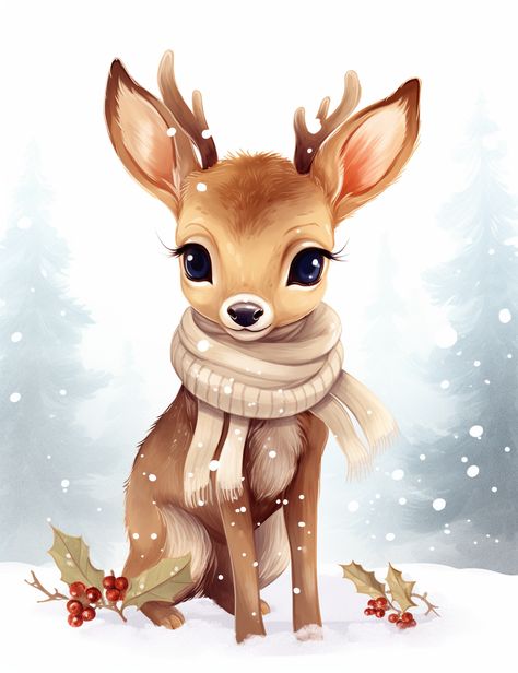 Embark on a serene journey through winter's tranquility with the "Winter Deer Coloring Book." Winter Woodland Animals, Cute Winter Drawings, Diy Christmas Reindeer, Deer Coloring Pages, Winter Drawings, Christmas Forest, Poster Photo, Winter Woodland, Christmas Deer