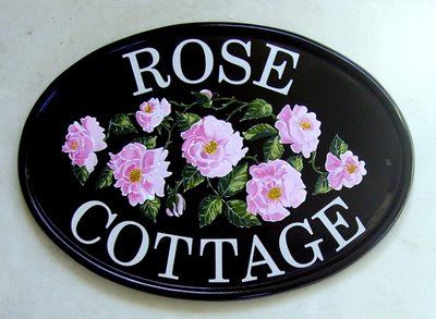 House Name Plaques, Cottage Names, House Name Signs, Painted House, Rose House, English Country Cottage, Frog Pictures, House Name, House Plaques