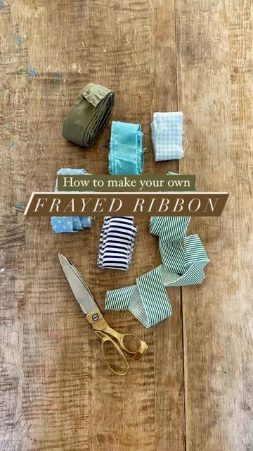 Megan Miller on Instagram: "Make your own frayed ribbon! 🎀 This is an inexpensive way to spruce up your gift wrapping game this Christmas. I used a bunch of scrap fabric I picked up from the thrift store (old sheets or pillow cases work too!). I ended up with loads of ribbon for a just a few bucks. 🙌🏻 #frayedribbon #giftwrapping #giftideas #christmasdiy #diygiftwrap #giftwrappingideas #thecottagejournal #cottagecore #bhgholiday #countryliving #christmasideas #christmasinspiration" Fabric Wrapped Presents, Diy Frayed Ribbon, Fabric Ribbon Diy, Megan Miller, Old Sheets, Gift Wrap Ribbon, Fabric Gift Wrap, Scrap Fabric, Diy Gift Wrapping