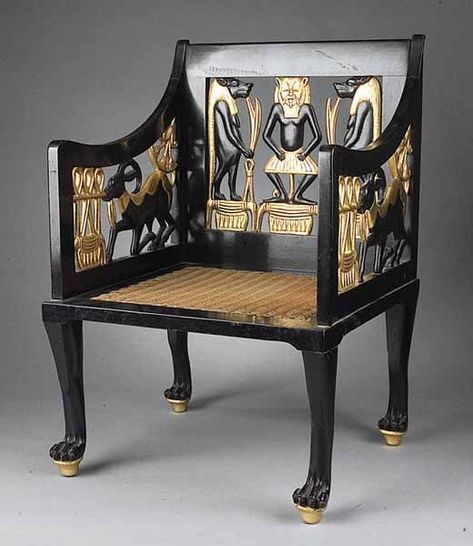 Egyptian Chair Egyptian Furniture, Egyptian Home Decor, Bedroom Inspirations Master, Starověký Egypt, Interior Design History, Amenhotep Iii, Egyptian Design, Egyptian Inspired, Artistic Furniture