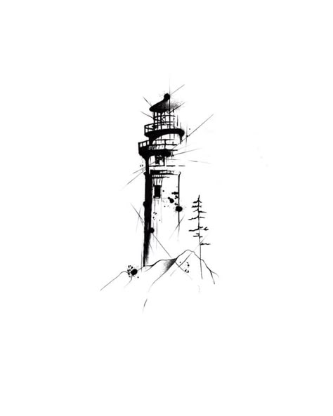 Lighthouse Tattoo Ideas, Minimalist Tattoo Lighthouse, Tattoo Lighthouse, Light House Tattoo Stencil, Lighthouse Outline Tattoo, Light House Tattoo Design, Small Lighthouse Tattoo, Lighthouse Drawing Tattoo, Lighthouse Tattoo Sketch