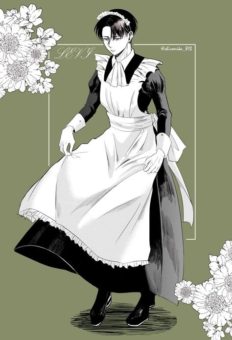 Levi Ackerman Maid, Maid Levi, Levi Art, Perfect Things, Attack On Titan Levi, Nursing Clothes, Levi Ackerman, Pose Reference, Attack On Titan