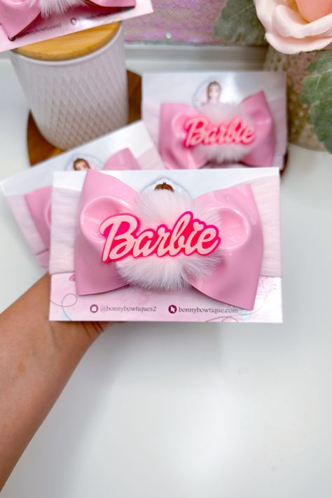 Barbie Hair bow with high quality materials, handmade with care and love Barbie Bows Hair, Barbie Headband, Candy Creations, Barbie Hair, Pink Barbie, Bows Hair, Barbie Accessories, Pita, Hair Bow