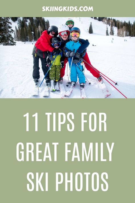 11 Tips For GREAT Family Ski Photos Snowmobile Picture Ideas, Ski Family Pictures, Fun Snow Pictures, Ski Photoshoot Ideas, Ski Photo Ideas Instagram, Ski Poses Photo Ideas, Ski Trip Pictures, Ski Photo Ideas, Ski Photoshoot