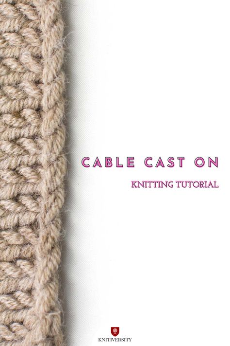 Cable Cast On Method, Braided Cast On Knitting, Cast On Methods Knitting, Mesh Stitch Knitting, Knit Cast On Methods, Cast On Knitting Methods, Knitting Cast On Methods, Cable Cast On Knitting, Knit Stitch Patterns Cables