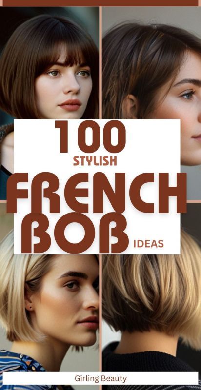 French Bob Hairstyles, Short French Bob, Mens Hairstyles Round Face, Parisian Hair, Short Bob With Bangs, Bobbed Hairstyles With Fringe, Classic Bob Haircut, Easy Short Haircuts, Short Bobs With Bangs