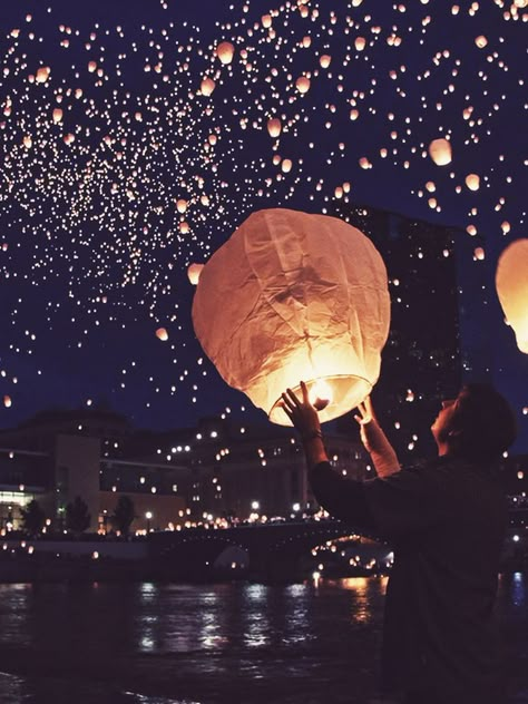 Grand Rapids, Michigan Sky At Night, At Night, The Sky, Lanterns, Water, Photography