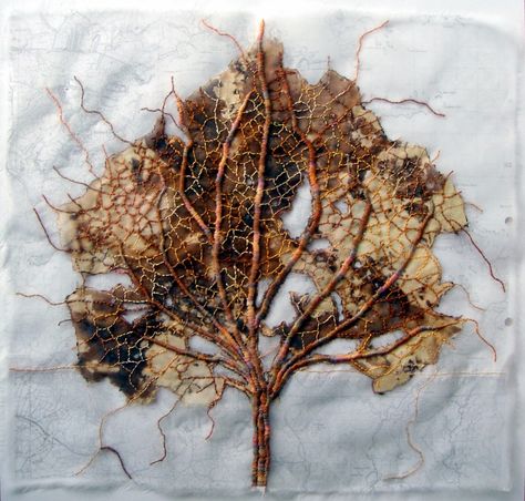 Ailie Snow Textiles, Woodland Textiles, Natural Forms Textiles, Ailie Snow, Leaf Textiles, Nature Textiles, Decay Art, Textiles Sketchbook, A Level Textiles